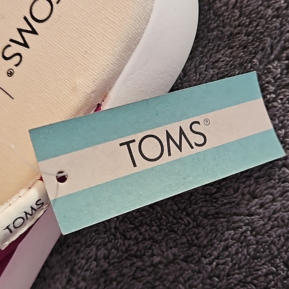 Toms Dark Fuchsia Matte Woven Mule Slip-on Comfort Shoes - Size 5 - Picture 3 of 6